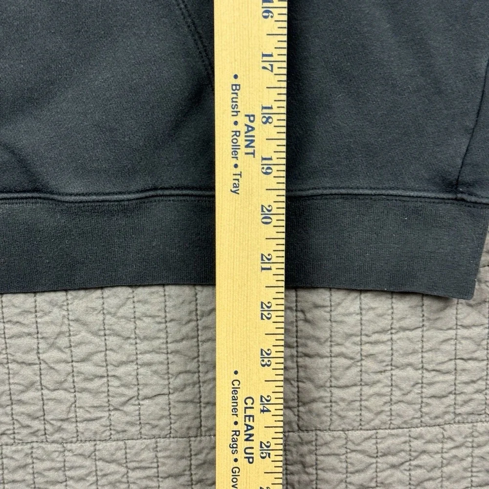 Nike Varsity Knit‎ Logo Pullover Hoodie Sweatshirt Women Medium Black Cropped